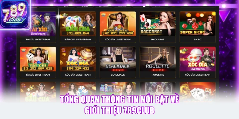 Tổng quan thông tin nổi bật về giới thiệu 789Club